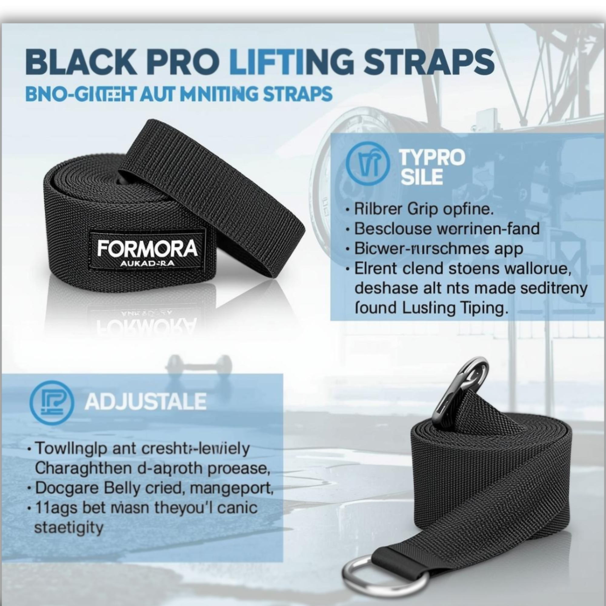 Formora Pro Lifting Straps – Enhanced Grip & Wrist Support