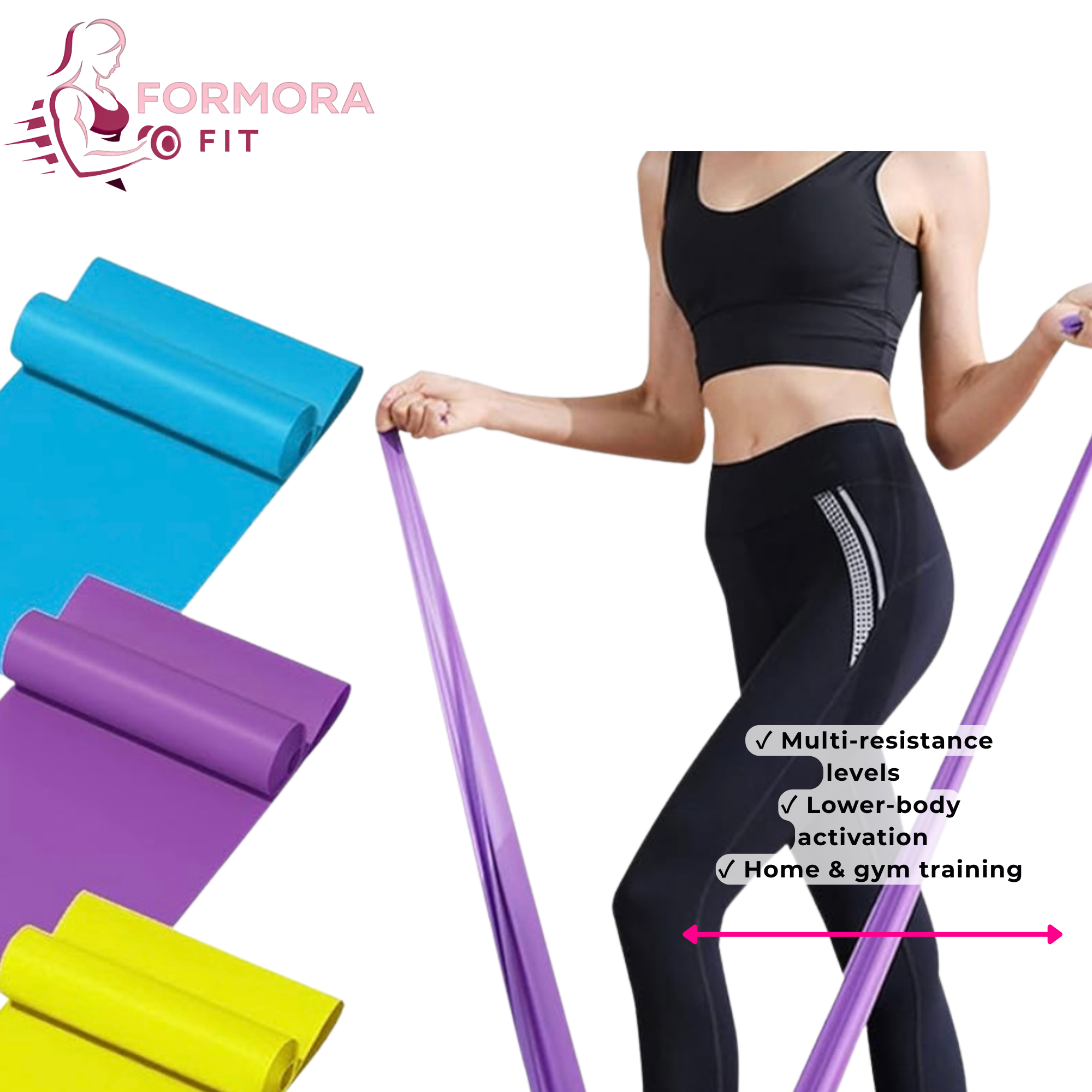 Formora resistance bands set fitness training
